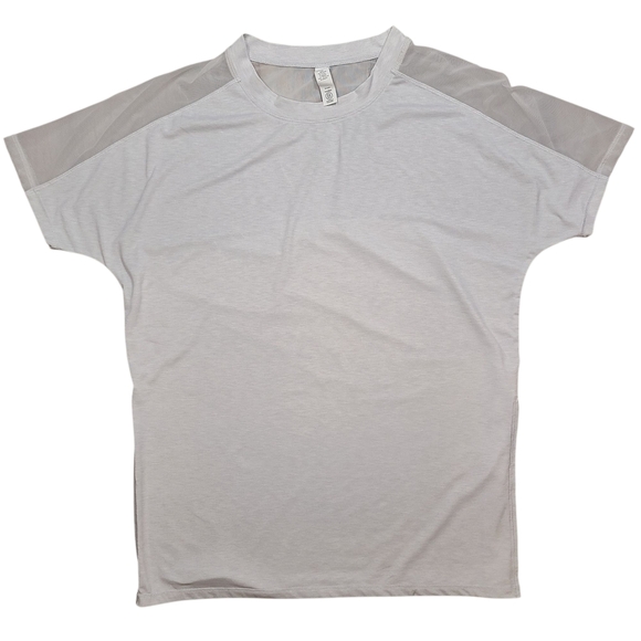 Athleta Mesh Shoulder Active Tee Women’s Small White Short Sleeve Workout Tee - Picture 2 of 11